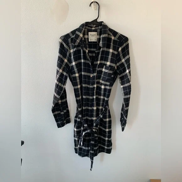 flannel shirt dress abercrombie chloekcollection on LTK